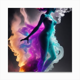 Smoke Woman #6 Art Print Canvas Print