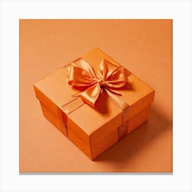 Orange Gift Box 4 Canvas Print