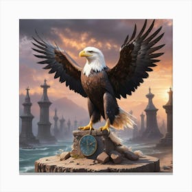 Eagle On A Pedestal Canvas Print