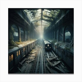 Abandoned Train Station 1 Canvas Print