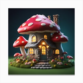 Toadstool House Canvas Print