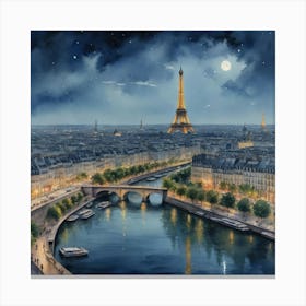 Urban Parisian Beauty Paris: A Modern Fairytale Canvas Print