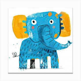 Charming Illustration Elephant 4 Canvas Print
