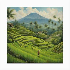 Rice Fields In Bali Canvas Print