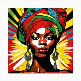 African Woman With Turban 1 Canvas Print