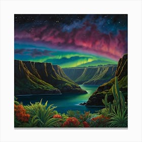 Aurora Bore Over Hawaii Canvas Print