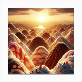 Ice Cream Mountains Canvas Print