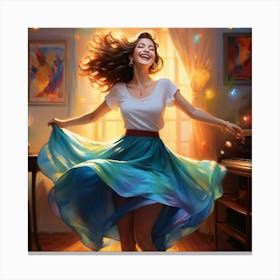 Girl Dancing Canvas Print