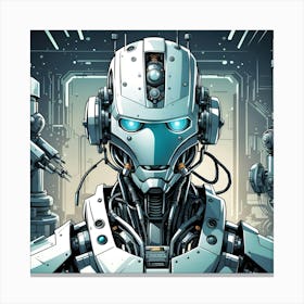 Robot Construction Canvas Print