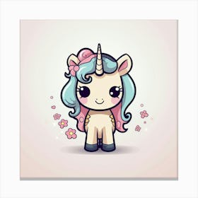 Cute Unicorn 445 Canvas Print