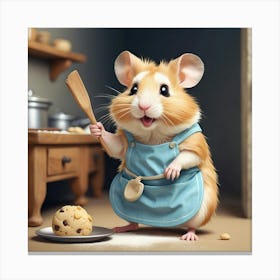 Hamster In Apron 1 Canvas Print