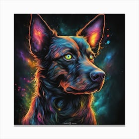 Psychedelic Dog Canvas Print