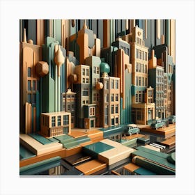 3d Cityscape 1 Canvas Print