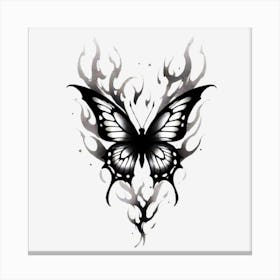 Butterfly With Flames Canvas Print