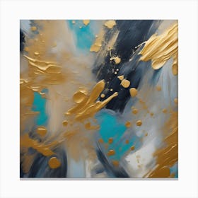 Abstract Gold Painting 5 Canvas Print