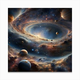 Galaxy In Space Art print Canvas Print
