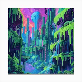 Futuristic City 43 Canvas Print