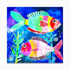 Two Colorful Fish Canvas Print