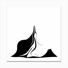 Silhouette Of A Woman Canvas Print