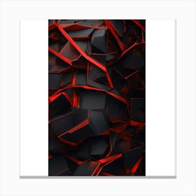 Abstract Black And Red Canvas Print