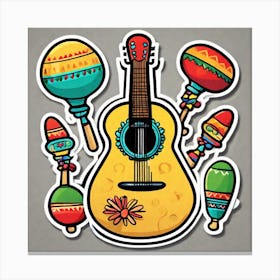 Mexican Guitar 11 Canvas Print