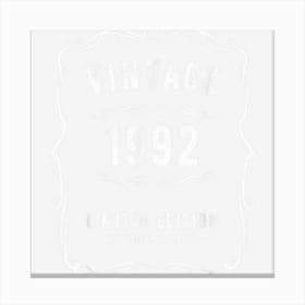 Vintage Birthday 1992 Limited Edition Whiskey Label Canvas Print