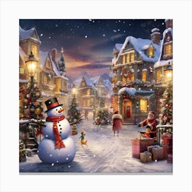 Christmas Village 18 Canvas Print