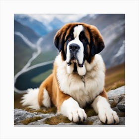 St Bernard Dog 7 Canvas Print