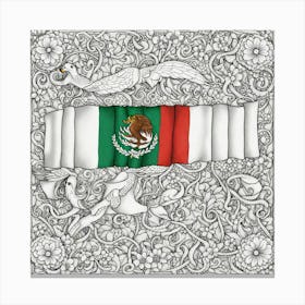 Mexican Flag 5 Canvas Print
