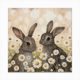 Bunnies Fairycore Painting 6 Canvas Print