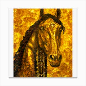 Horse Portrait Gustav Klimt Art Style Canvas Print