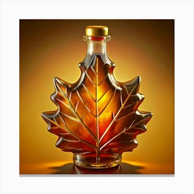 Maple Syrup Bottle Shaped Like A Maple Leaf Canvas Print