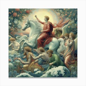 Aphrodite On A Horse Canvas Print