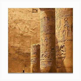 Egyptian Pillars 1 Canvas Print