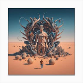 'The Man In The Desert' Canvas Print