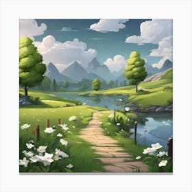 Peaceful Landscapes (5) Canvas Print