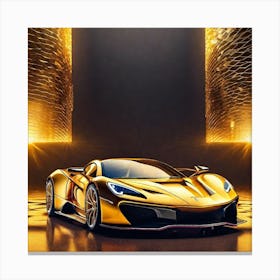 Golden Mclaren P1 Canvas Print