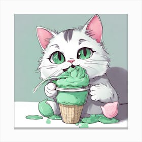 Gatto Gelato Canvas Print