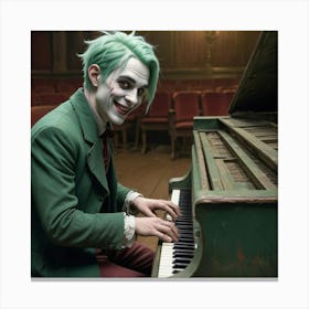 Joker At The Piano 6 Canvas Print