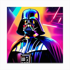 Darth Vader neon art Canvas Print