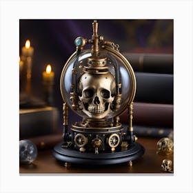 Steampunk Skull Canvas Print