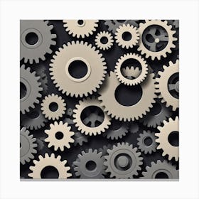 Gears Background 8 Canvas Print