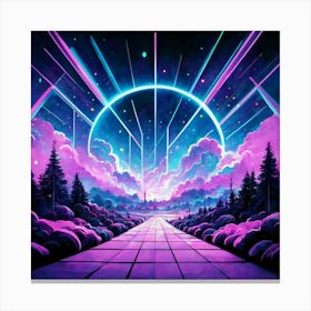 Psychedelic Landscape Canvas Print