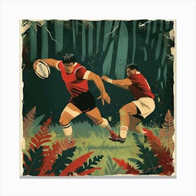 Rugby In The Woods Canvas Print