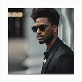 Black Man In Sunglasses Canvas Print