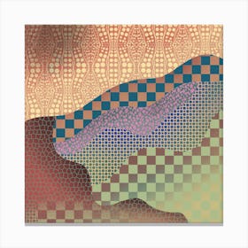 Aboriginal Pattern Collage Square Canvas Print