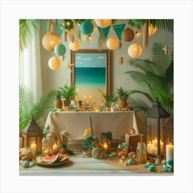 Tropical Party Canvas Print