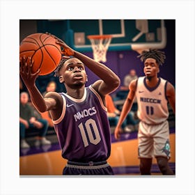 Basketball Player In Action 3 Canvas Print