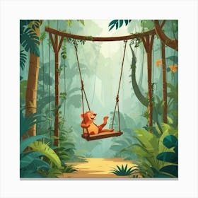 Graphic Design Jungle Swing Art 1 Canvas Print