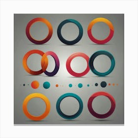 Abstract Circles 1 Canvas Print